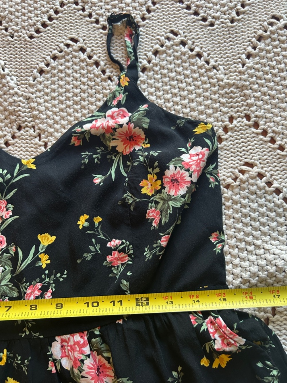Old Navy Beautiful Black Floral Cami Midi Dress Szene L - Picture 7 of 9